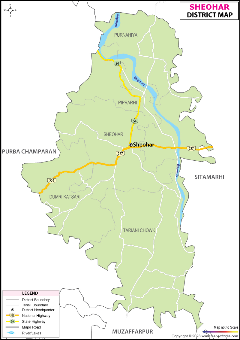 District Map of Sheohar