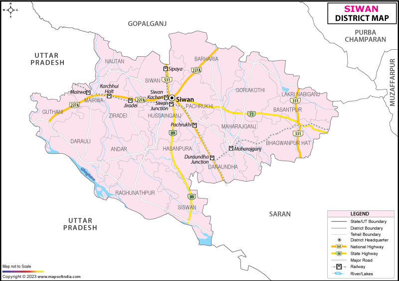 District Map of Siwan