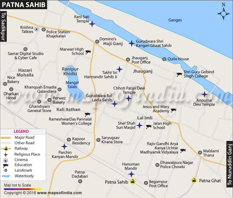Patna Sahib Map