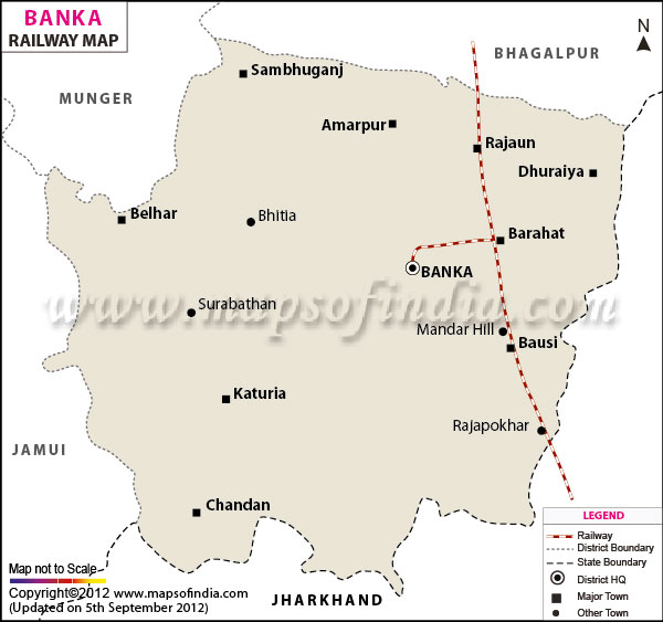 Railway Map of Banka