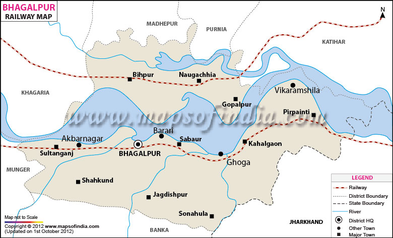 Railway Map of Bhagalpur