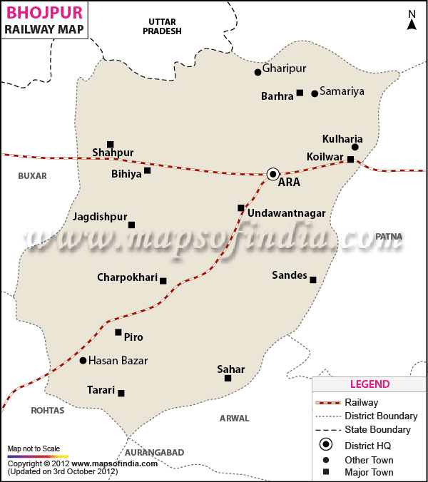 Railway Map of Bhojpur