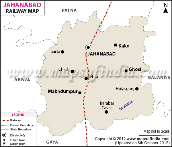 Railway Map of Jahanabad