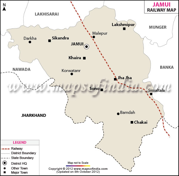 Railway Map of Jamui
