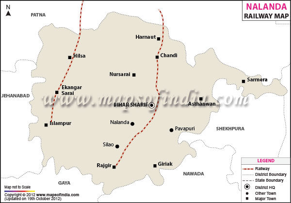 Railway Map of Nalanda