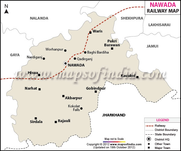 Railway Map of Nawada