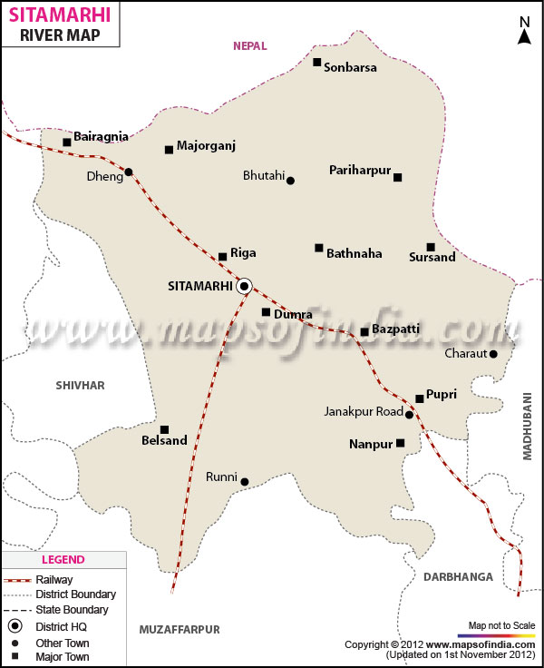 Railway Map of Sitamarhi