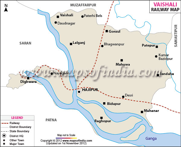 Railway Map of Vaishali
