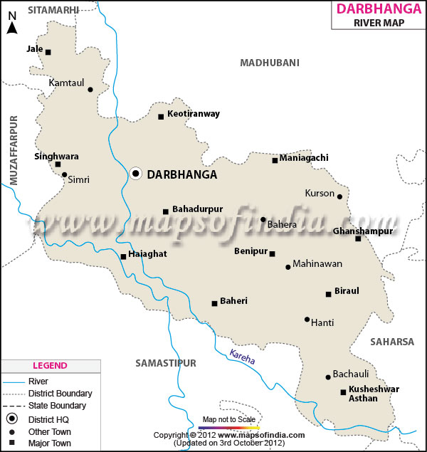 River Map of Darbhanga