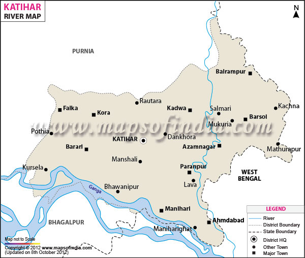 River Map of katihar