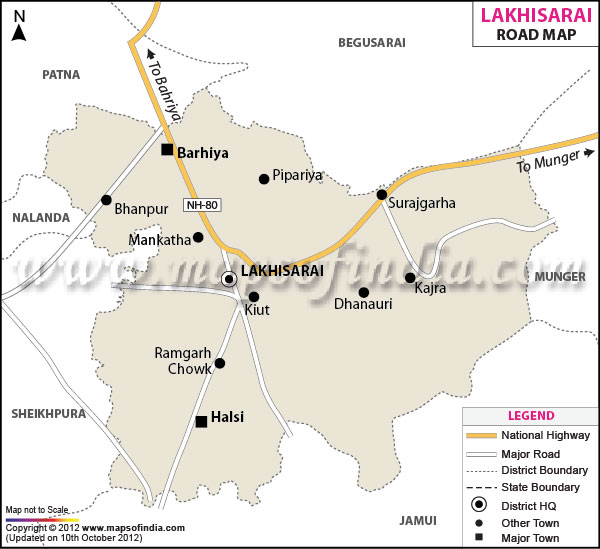 River Map of Luckeesarai