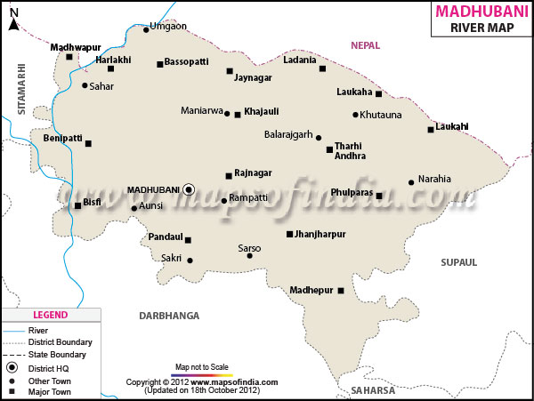 River Map of Madhubani