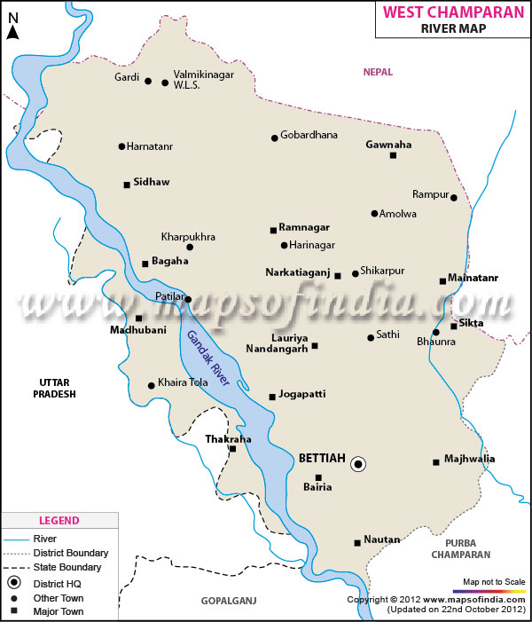 River Map of Paschim Champaran