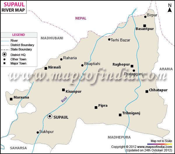 River Map of Supaul