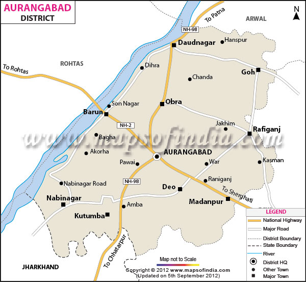 Road Map of Aurangabad