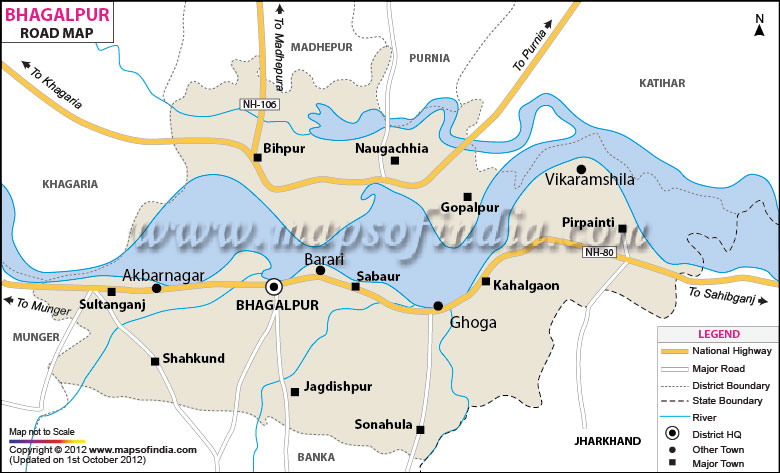 Road Map of Bhagalpur
