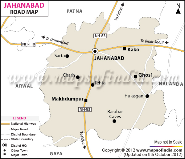 Road Map of Jahanabad