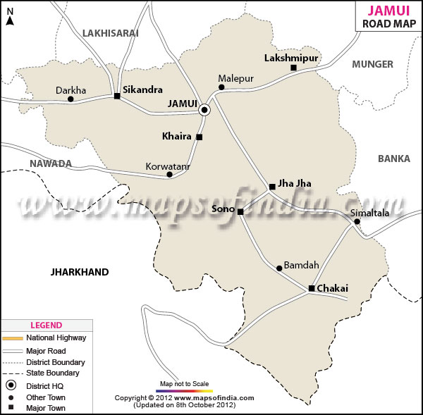 Road Map of Jamui