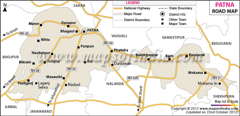 patna city road map Patna Road Map patna city road map