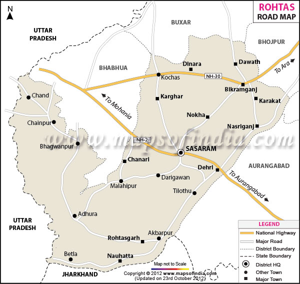 Road Map of Rohtas