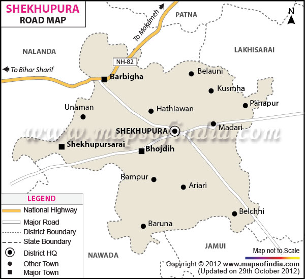 Road Map of Sheikhpura