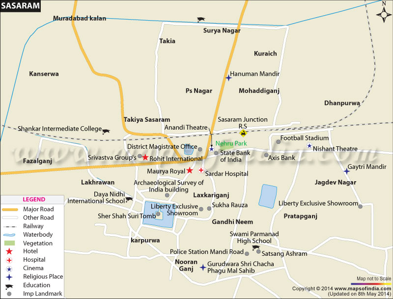 Sasaram City Map