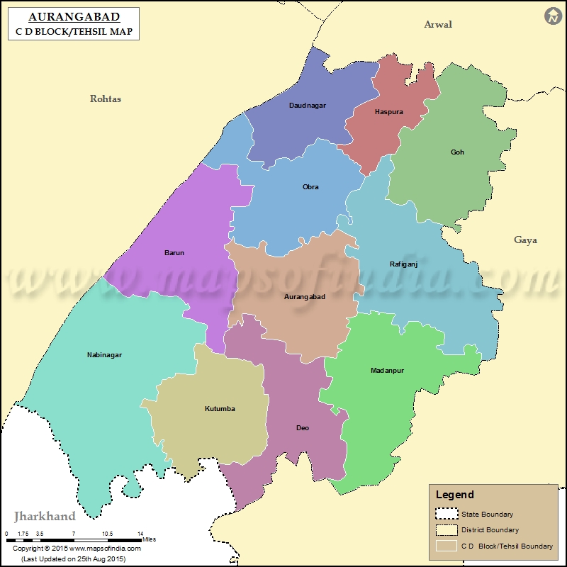 Tehsil Map of Aurangabad 