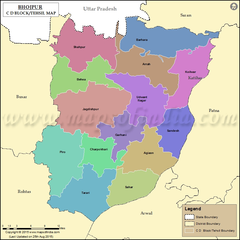 Tehsil Map of Bhojpur 