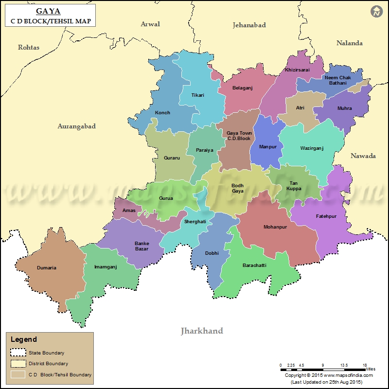 Tehsil Map of Gaya 