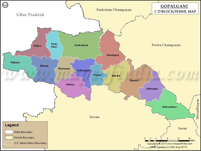 Tehsil Map of Gopalganj 