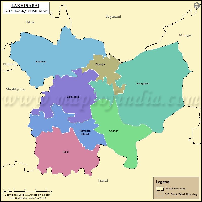 Tehsil Map of Lakhisarai 