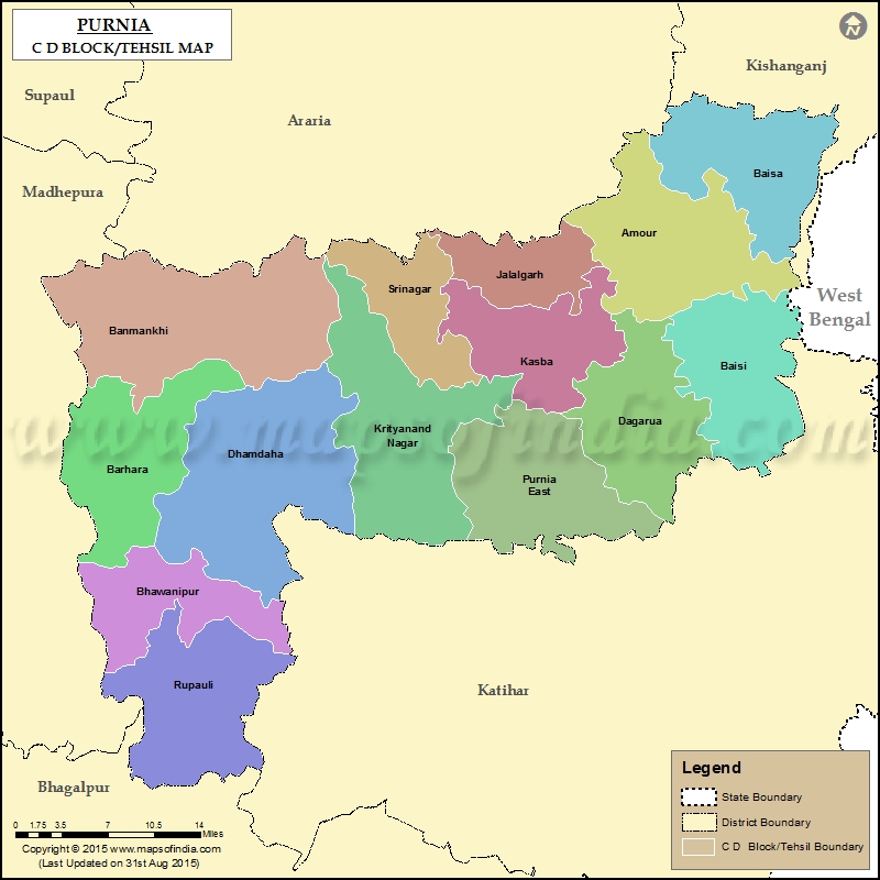 Tehsil Map of Purnia 