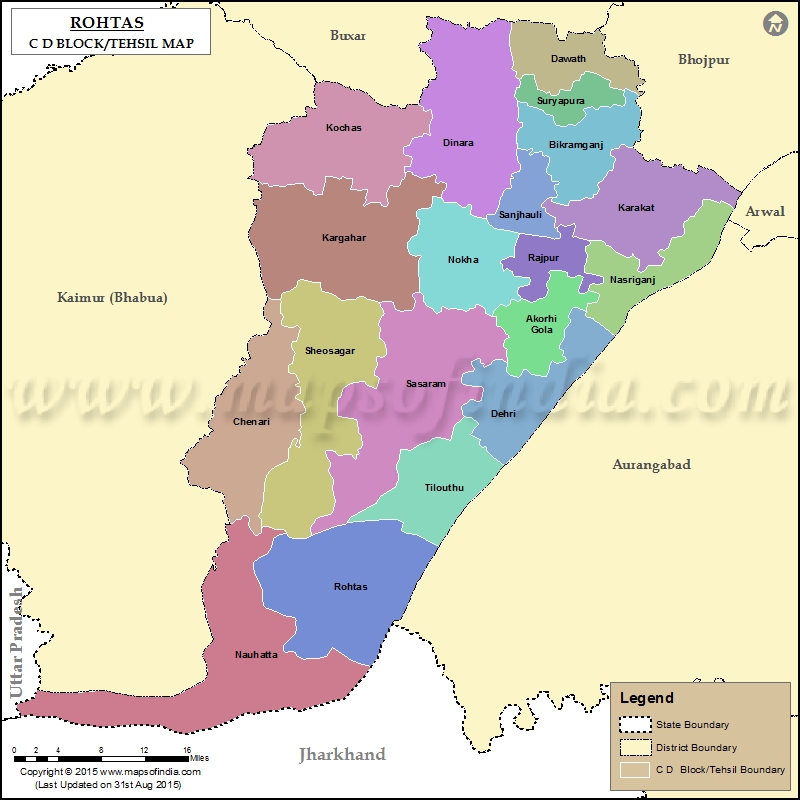Tehsil Map of Rohtas 