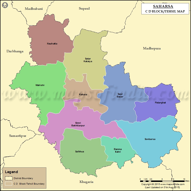 Tehsil Map of Saharsa 