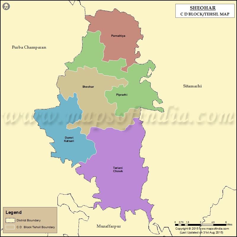 Tehsil Map of Sheohar 
