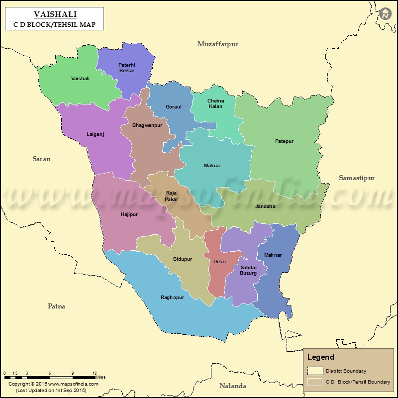 Tehsil Map of Vaishali 