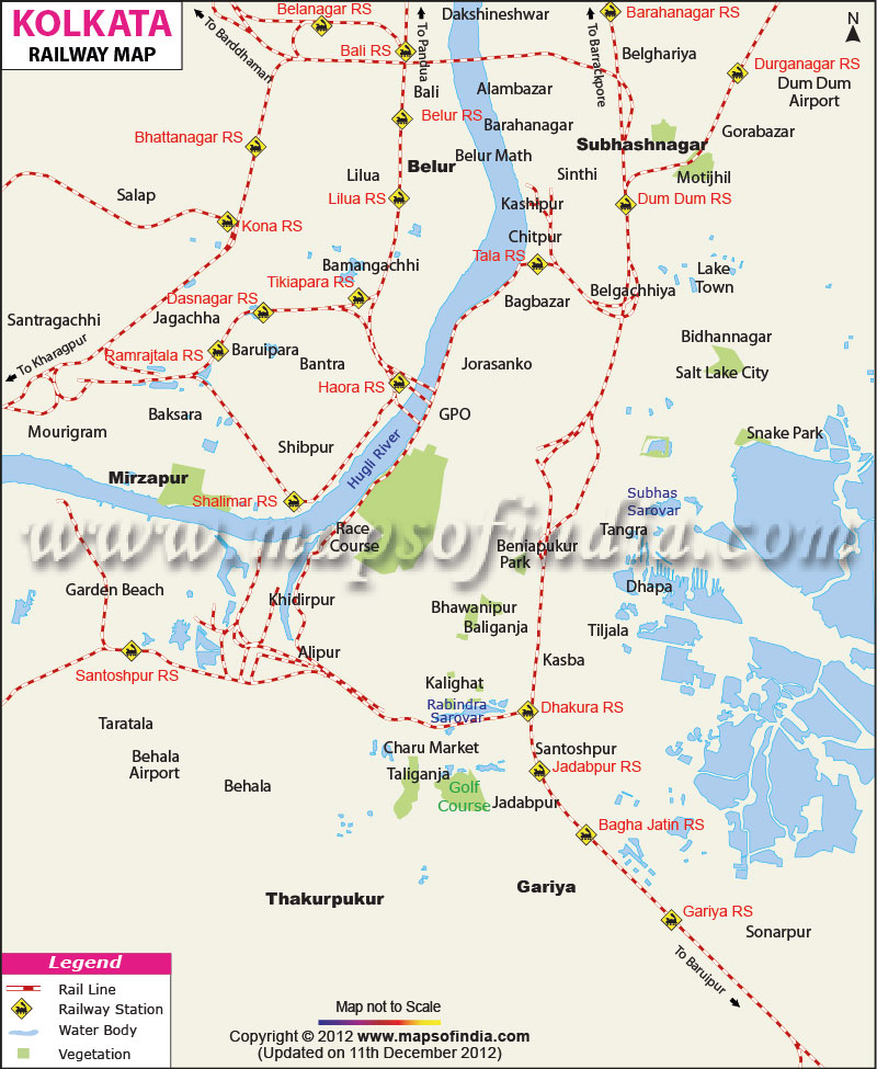 Kolkata Railway Map