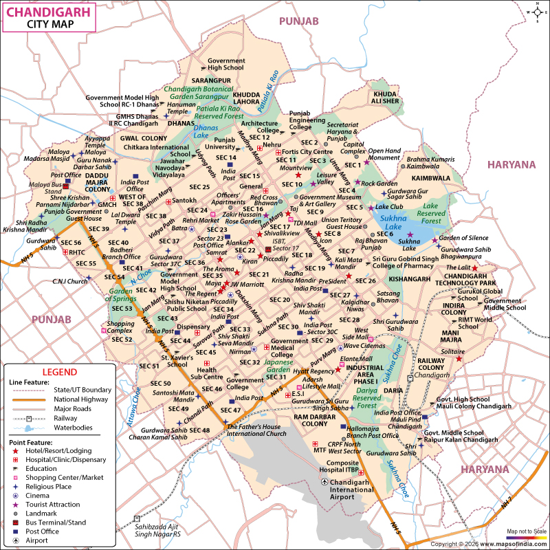 Chandigarh Map
