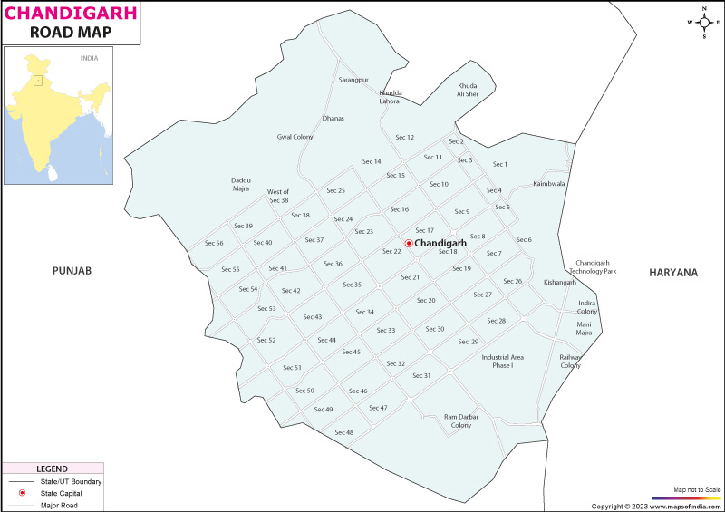 Chandigarh Road Map