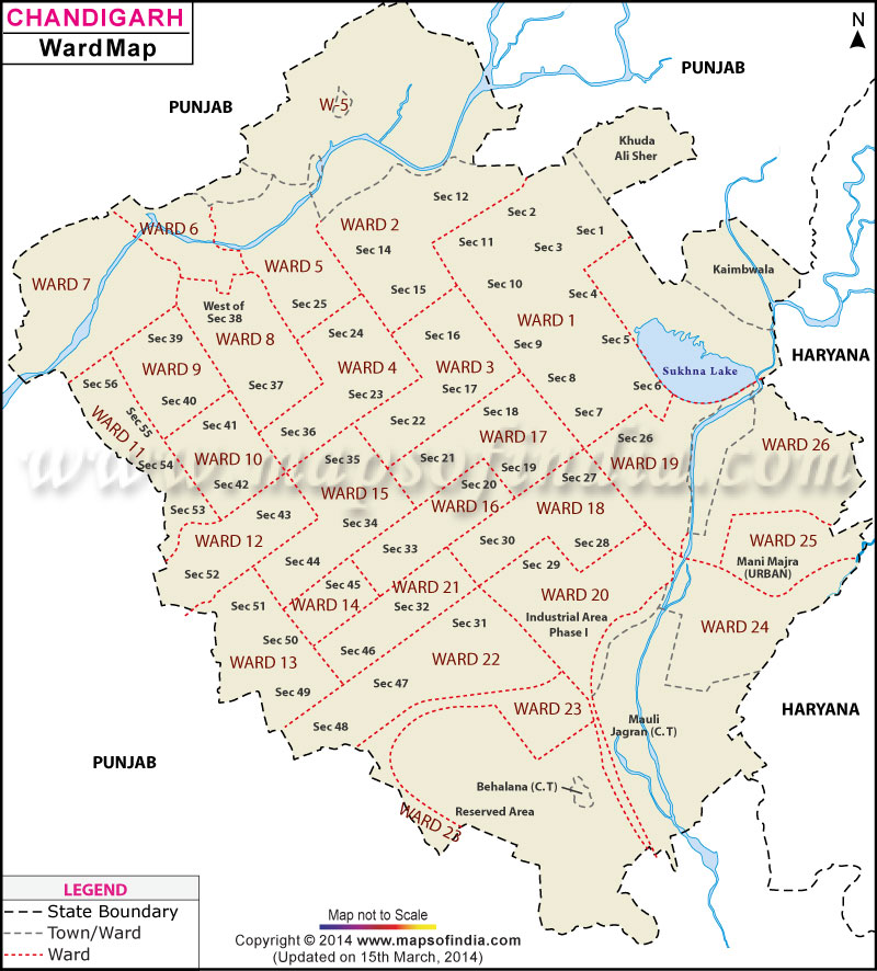 Ward Map of Chandigarh