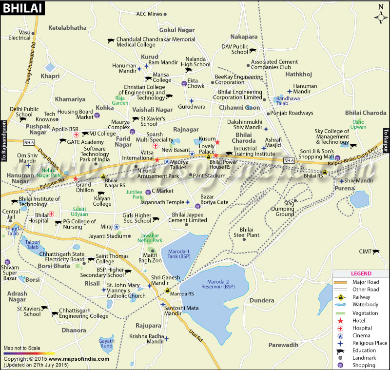 City Map of Bhilai