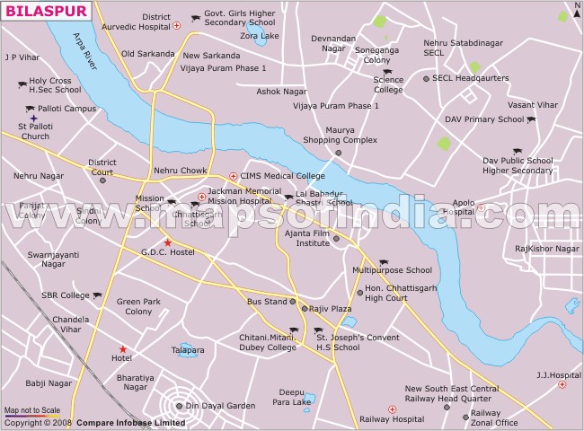 City Map of Bilaspur