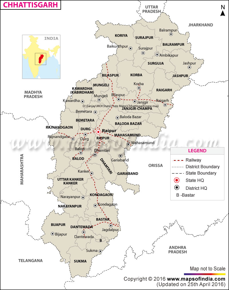 Railway Map Chhattisgarh