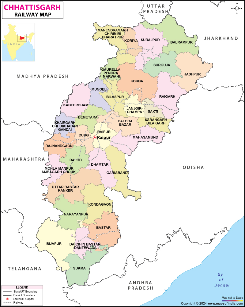 Railway Map Chhattisgarh