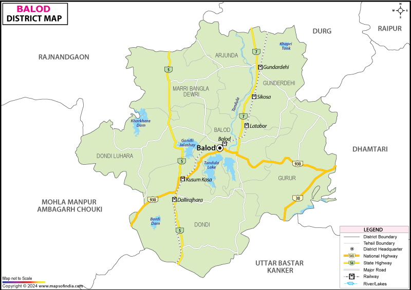 District Map of Balod