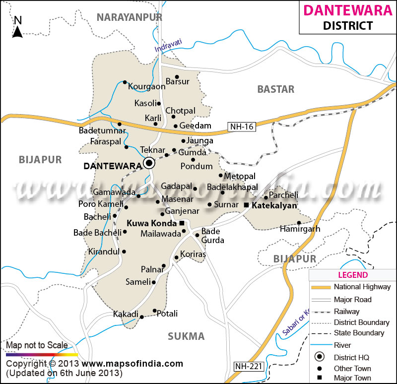District Map of Dantewada