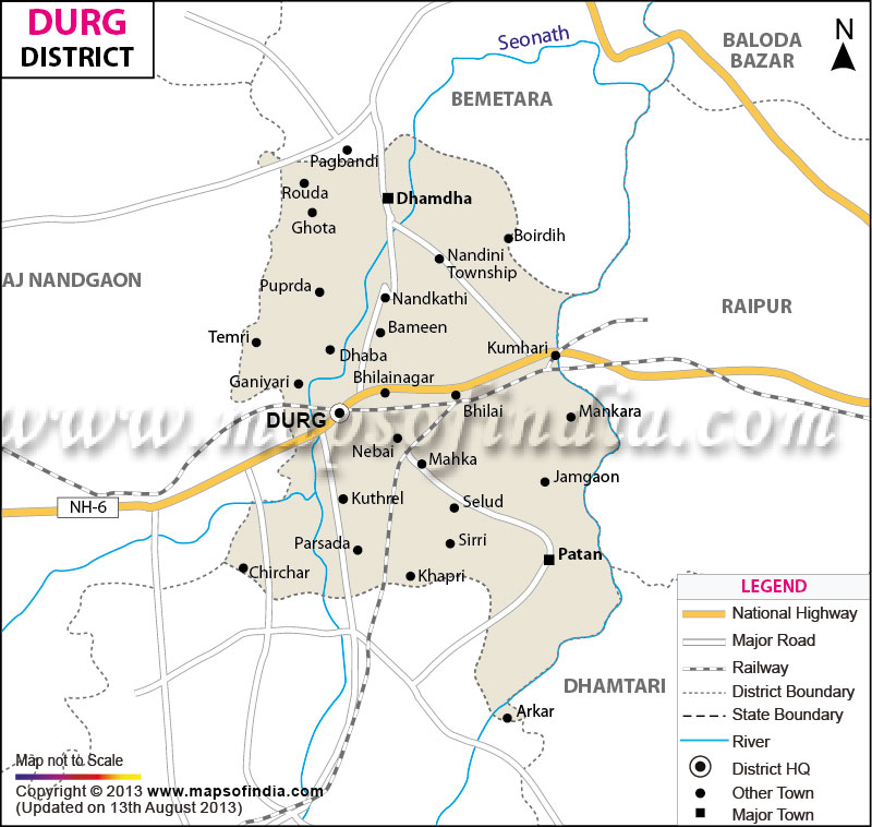 District Map of Durg