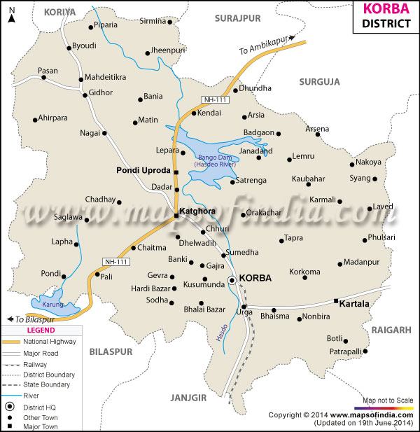 District Map of Korba