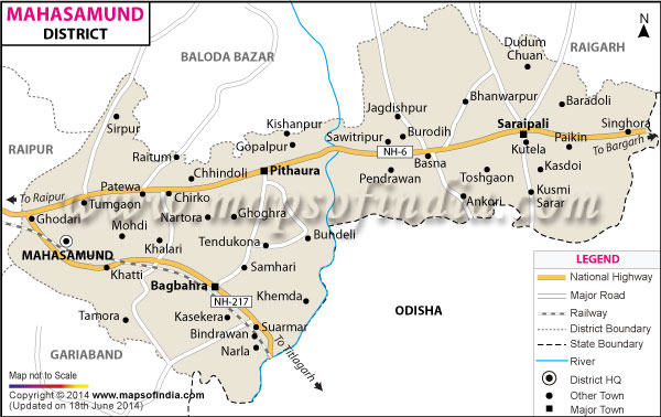 District Map of Mahasamund