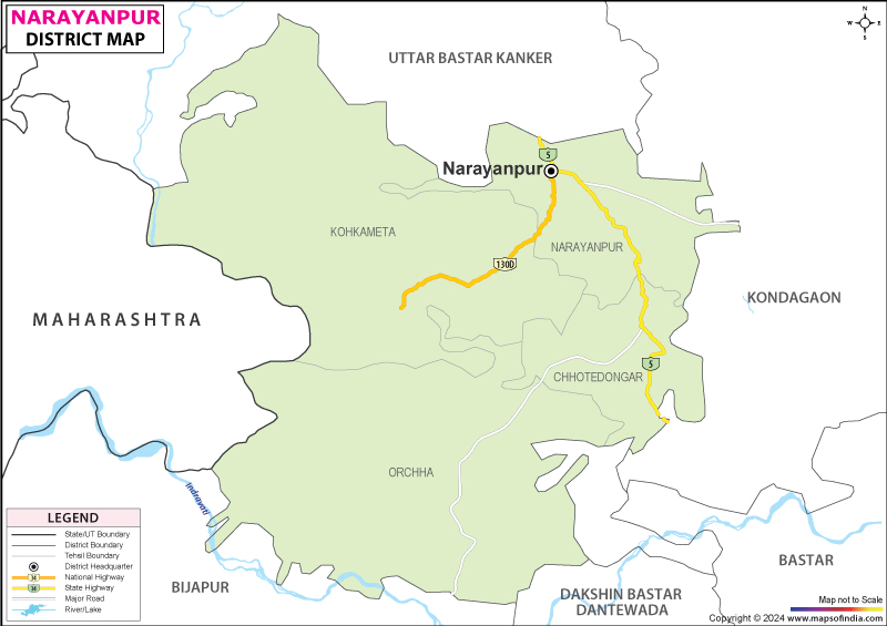 District Map of Narayanpur